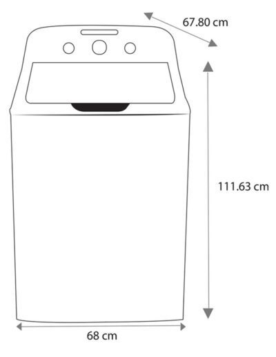 Lavadora automática Mabe 17 kg color blanco LMA77113CBAB0 - Image 7